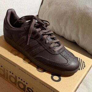 Adidas Samba  Men's Dark Brown Leather Sneakers